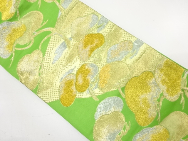 JAPANESE KIMONO / ANTIQUE FUKURO OBI / WOVEN PINE